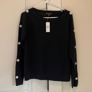NWT Ann Taylor Black Crewneck Sweater
